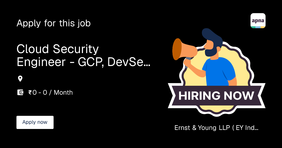 Line Cs Shape Cloud Security Engineer - GCP, DevSecOps & Cloud Architecture in Ernst ...