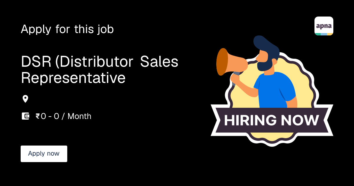 DSR (Distributor Sales Representative) – Pharma Channel (OTC Products ...