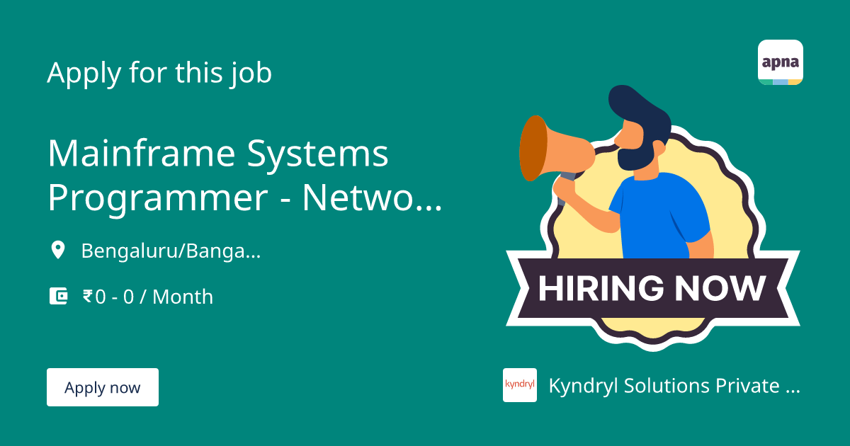 Mainframe Systems Programmer - Network & Printing Job at Kyndryl ...