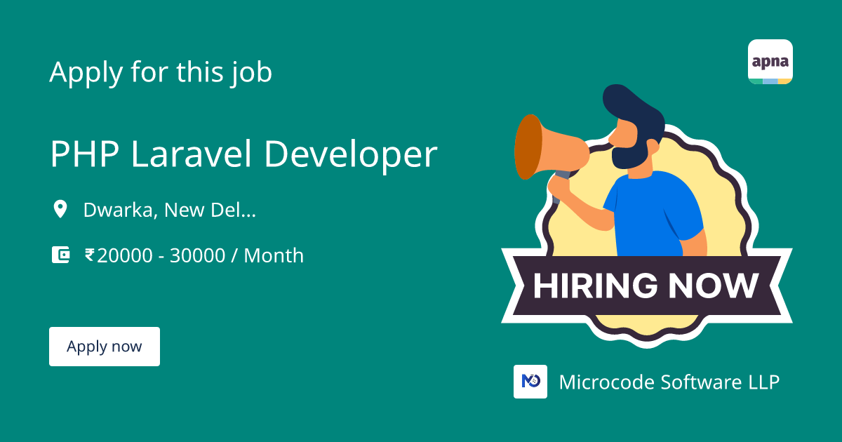 PHP Laravel Developer in Microcode Software LLP, Dwarka, New Delhi