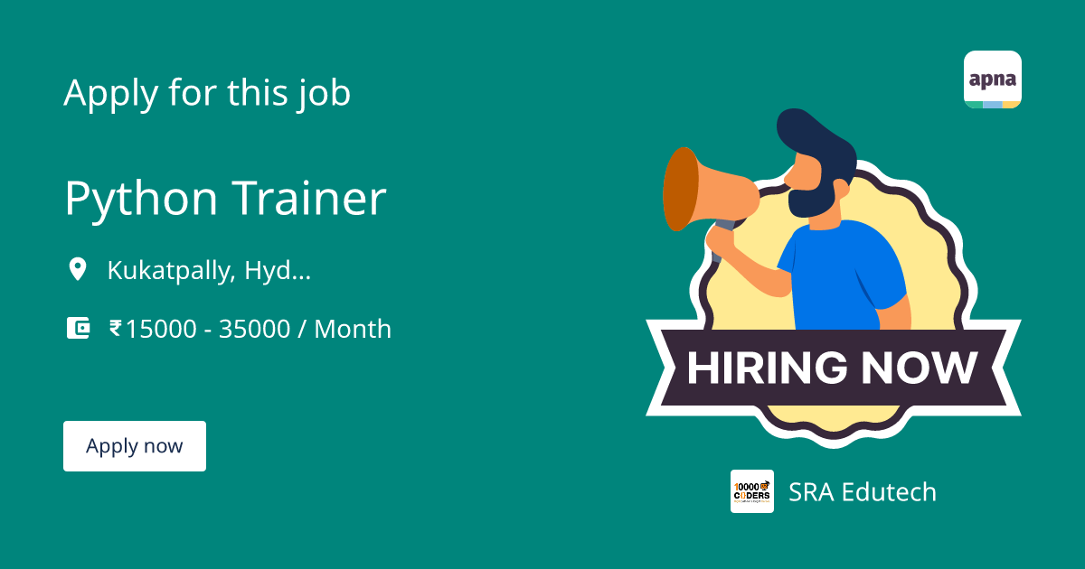 Python Trainer in SRA Edutech, Kukatpally, Hyderabad