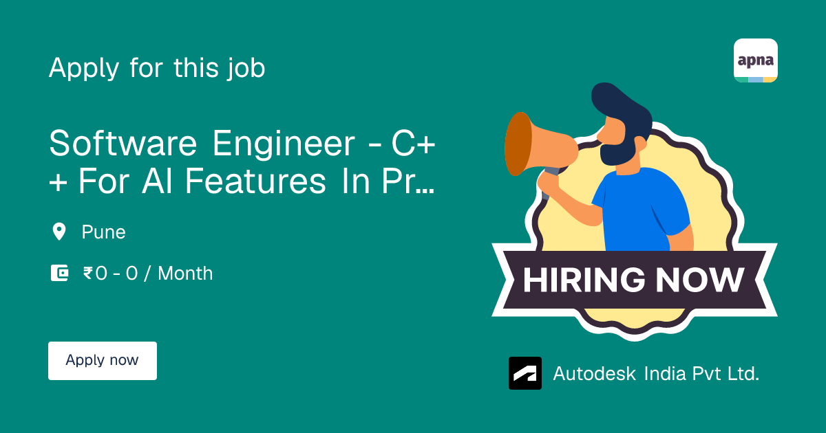 Software Engineer - C++ for AI Features in Product Design Software Job ...